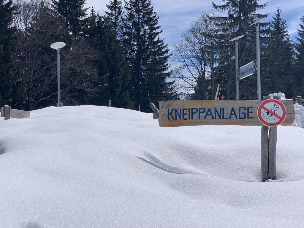 Kneippanlage Muttersberg im Schnee Kneipp Landesverband Vorarlberg
