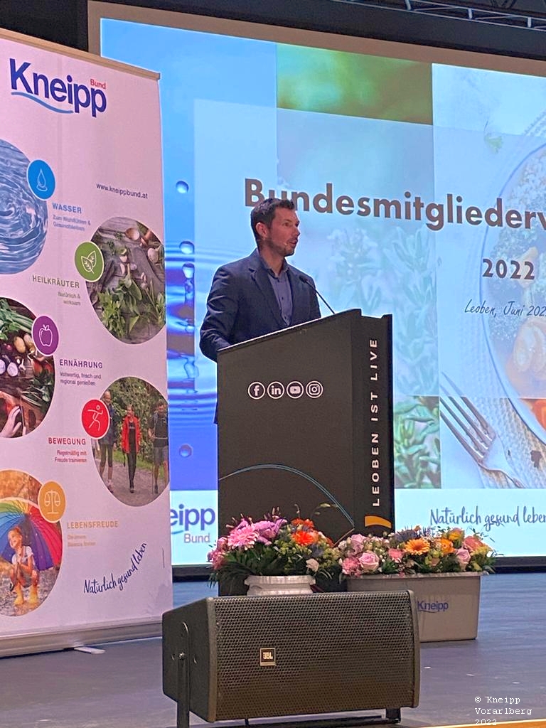 Präsident Georg Jilich - Begrüßung der Teilnehmer Kneipp-MGV-Leoben-3